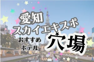 「愛知スカイエキスポ おすすめホテル 穴場」と書かれた記事のアイキャッチ画像